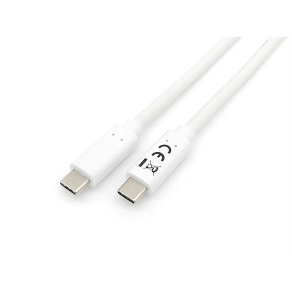 Cable Usb-c Macho Usb-c Macho Usb 3.2 2m Transferencia 5g 3a (60w) Color Blanco