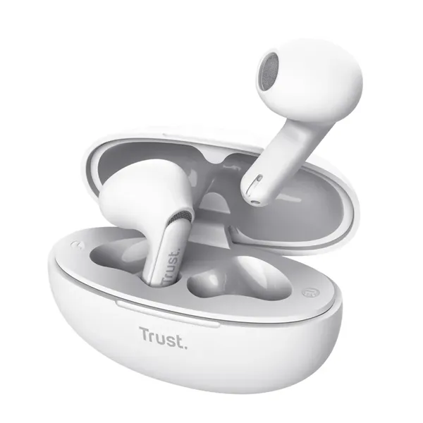 Auriculares Bluetooth Trust Yavi ENC con estuche de carga/ Blancos