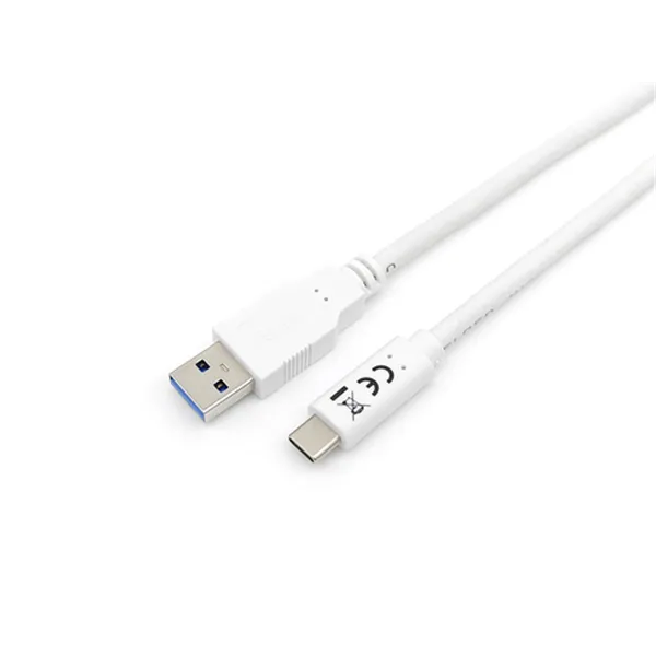 Cable Usb-a Macho Usb-c Macho Usb 3.2 1m Transferencia 5g 3a Color Blanco