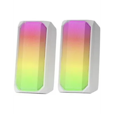 Altavoces 2.0 Bluetooth Mars Gaming Msrgb White Full Rgb