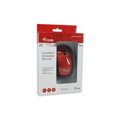 Mouse Equip Wireless Comfort Mouse 1200dpi Color Rojo