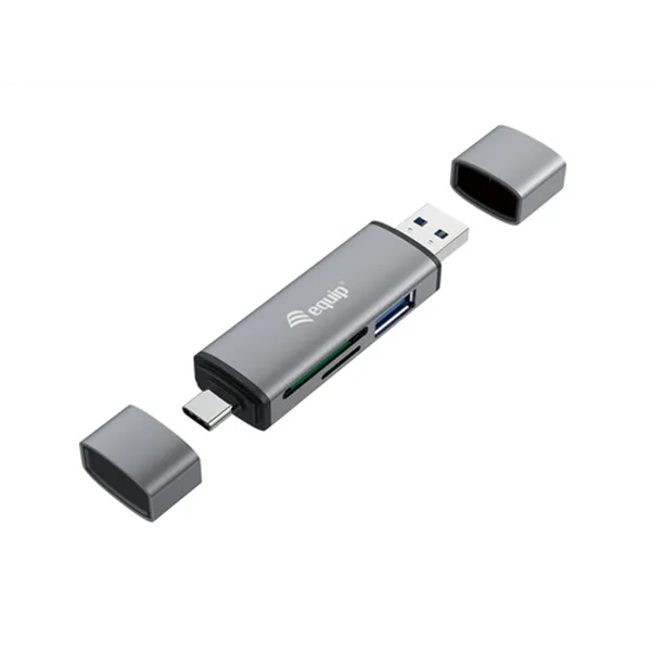 Card Reader Externo Equip Usb 3.0 Doble Conexion Usb & Usb-c Otg