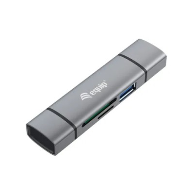 Card Reader Externo Equip Usb 3.0 Doble Conexion Usb & Usb-c Otg