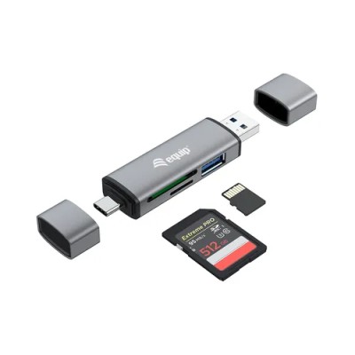 Card Reader Externo Equip Usb 3.0 Doble Conexion Usb & Usb-c Otg