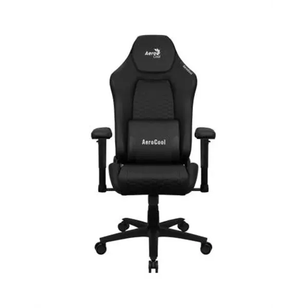 Silla Gaming Aerocool Crown Diseño Premium Cuero Sintetico Aeroweave Negra Con Reposabrazos 2d Cojin Lumbar Respaldo Ajustable