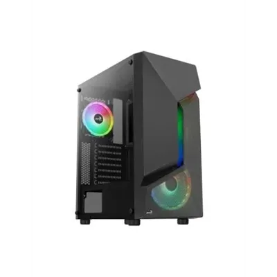 Caja Atx Semitorre Gaming Aerocool Scape Black V3 Frontal Con