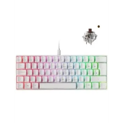 Teclado Mecanico Ultra Compacto Mars Gaming Mkmini White Full