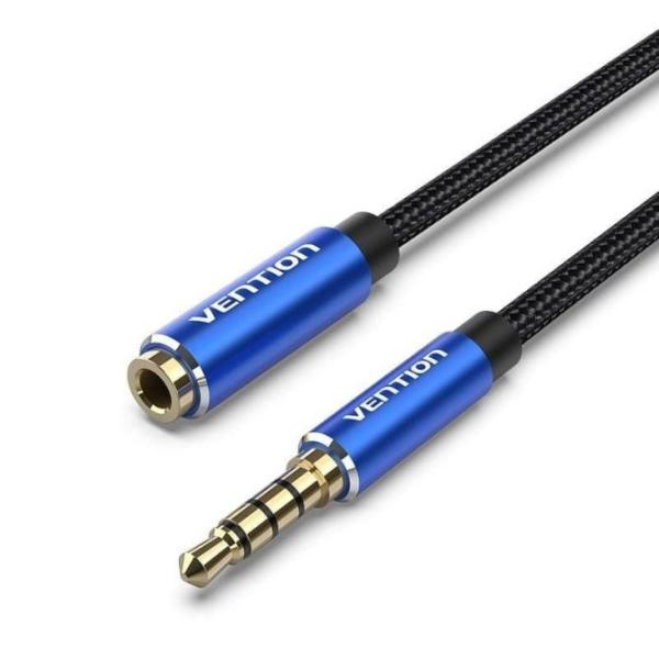 Cable Estéreo Vention BHCLJ/ Jack 3.5 Macho - Jack 3.5 Hembra/ 5m/ Azul