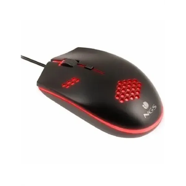 Mouse Ngs Gaming Rgb Gmx-120 800/1200dpi Efectos Luminosos 7 Colores Usb Color Negro