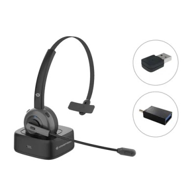 Headset Bluetooth Conceptronic Con Base De Carga Adaptador