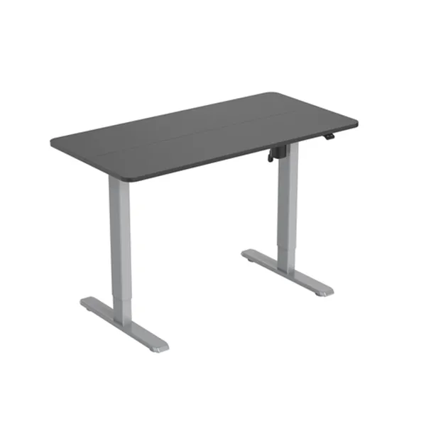 Mesa Electrica Ergonomica Altura Regulable Tablero Negro 120x60 Color Estructura Gris Control Tactil Altura Desde 68cm-118cm