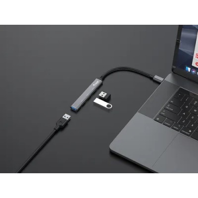 Hub Usb-c Equip Life A 1xusb-a 3.0 3xusb-a 2.0 Carcasa Aluminio