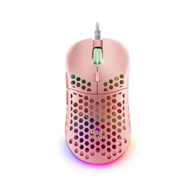 Mouse Mars Gaming Rgb Mm55p Dise¾o Hive Pink 12800dpi A825pro