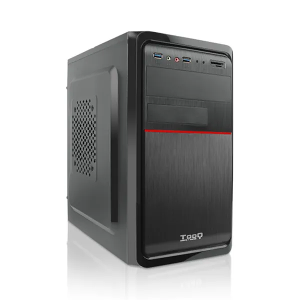 Caja Minitorre Tooq Tqc-4745du3c-b Matx 500w 2xusb3.0 Lector T. Negra