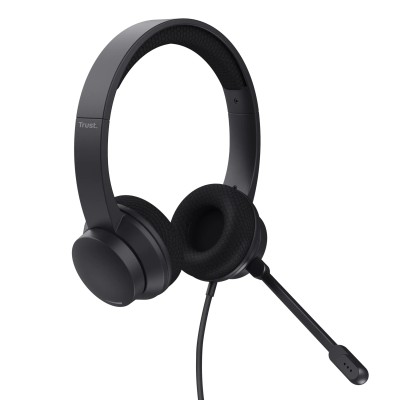 Auriculares Trust HS-260/ con Micrófono/ USB/ Negros