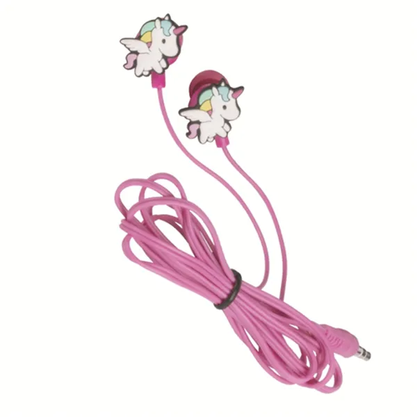 Auricular Intrauditivo Konix Unik In-ear Headphone Color Rosa Diseño Unicornios Kx-earp-unik