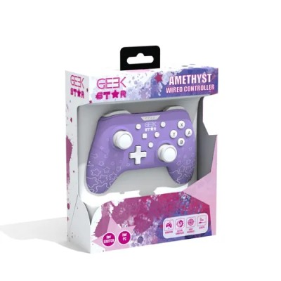 Gamepad Konix Geek Girl Amethyst Cable 3m Compatible Con Pc Y