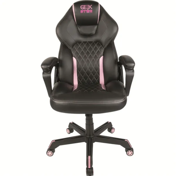 Silla Gamer Konix Geek Star Onyx Gran Comodidad Y Ergonomia Inclinacion Hasta 15º Color Negro Y Lila Kon Chair Gk Star