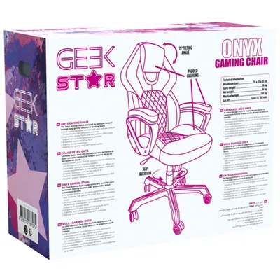 Silla Gamer Konix Geek Star Onyx Gran Comodidad Y Ergonomia