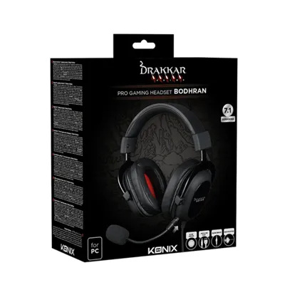 Headset Konix Drakkar Prime 7.1 Bodhran 53mm Neodimio Micro