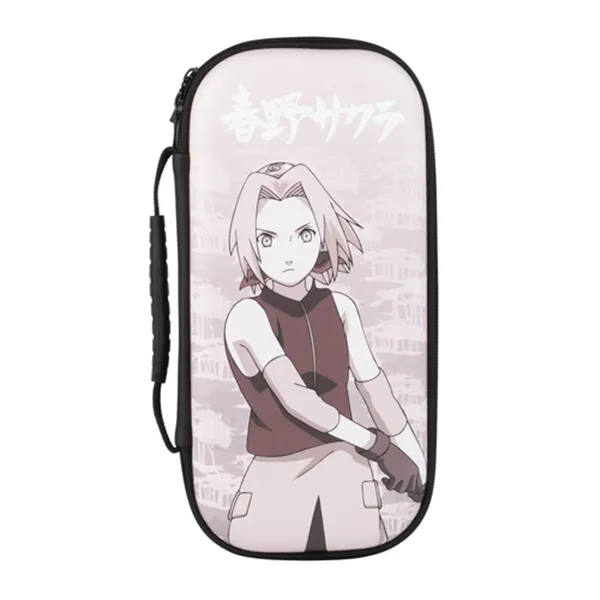 Funda Konix Switch Naruto Sakura Compatible Con Switch Y Version Lite Red Almacenaje 8 Cartuchos Kx-bp-nar-skra