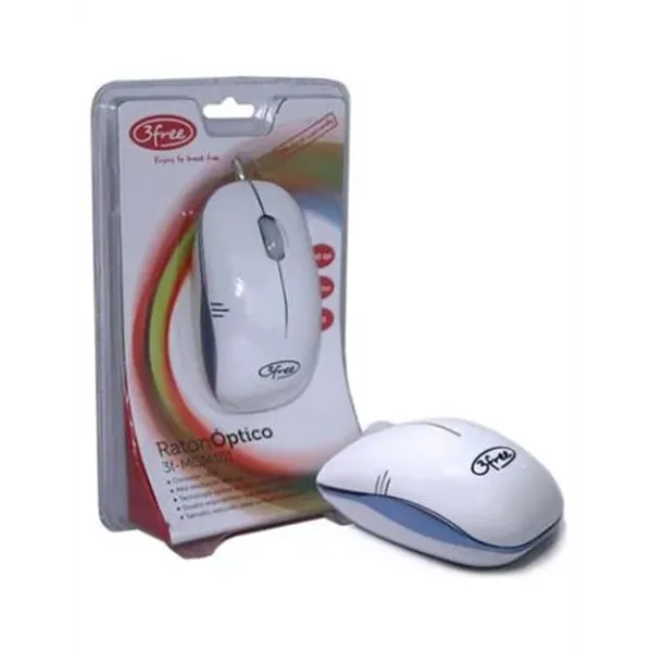 Mouse 3free Mcm101/wb Dise¥o Blanco Azul