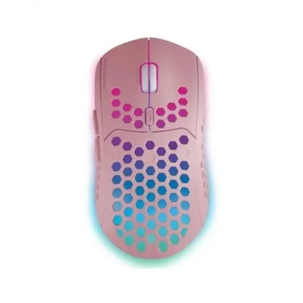 Mouse Mars Gaming Wireless Rgb Mmw3 Pink Usb 2.4g Bateria Recargable 3200dpi Ultraligero Hive Iluminacion Rgb Flow