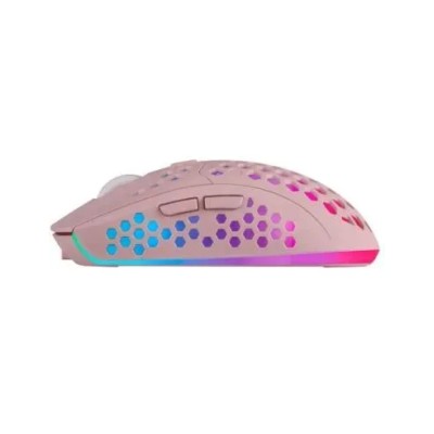 Mouse Mars Gaming Wireless Rgb Mmw3 Pink Usb 2.4g Bateria