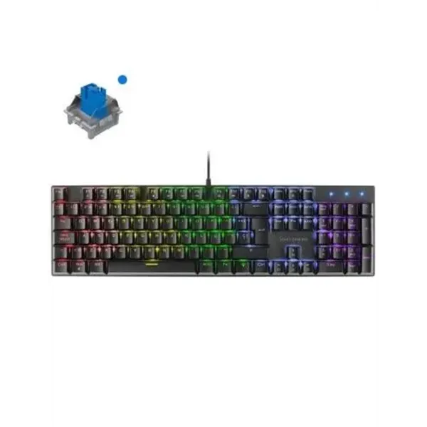 Teclado Mecanico Mars Gaming Mk422 Black Switch Azul Pr De 100hz Anti-ghosting Avanzado Iluminacion Rgb