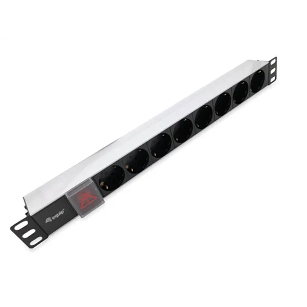 Regleta Alimentacion Aluminio Rack 19" 1u 8 Tomas Con Interruptor