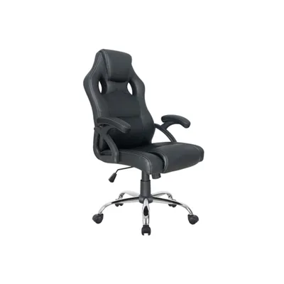 Silla De Oficina Ergonomica Equip Color Negro Recubrimiento Pu