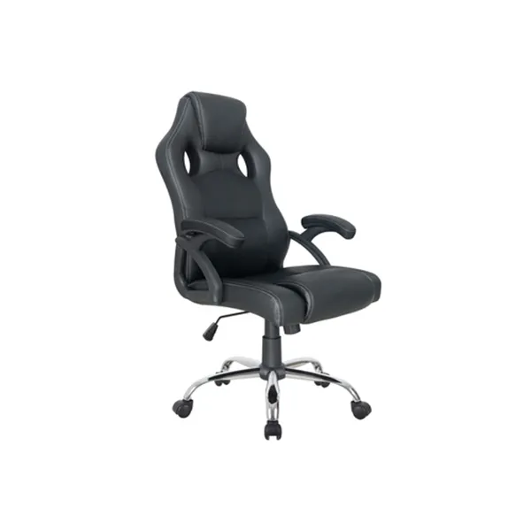 Silla De Oficina Ergonomica Equip Color Negro Recubrimiento Pu De Alta Calidad Diseño - Promo