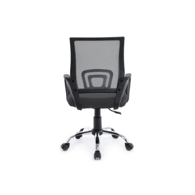 Silla De Oficina Equip De Malla Color Gris Oscuro Recubrimiento