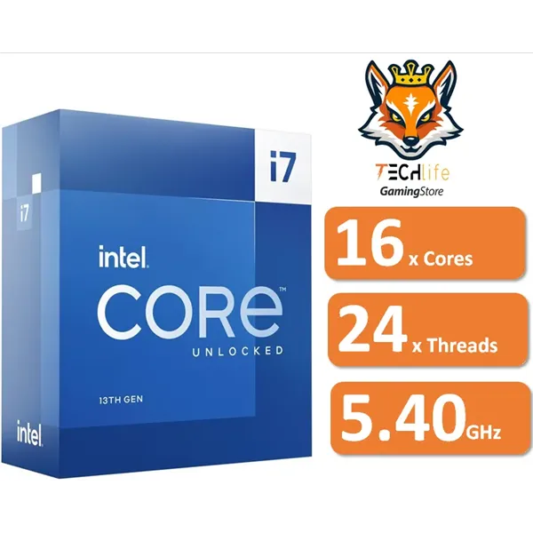 Cpu Intel I7 13700kf Socket 1700 3.4ghz / 5.4ghz 13a Generación 16 Cores 30mb Cache 125w/253wat 64 Bits