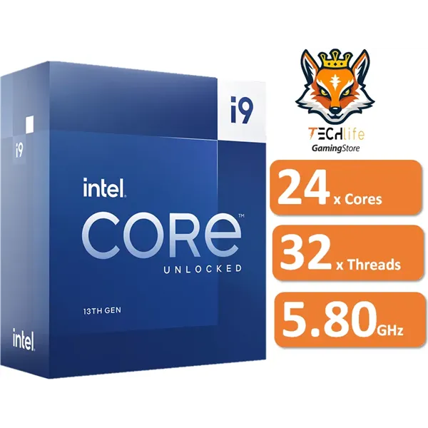 Cpu Intel I9 13900kf Socket 1700 3.0ghz / 5.8ghz 13a Generación 24 Cores 36mb Cache 125w/253wat 64 Bits