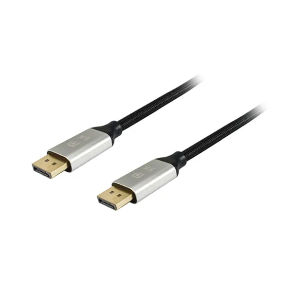 Cable Displayport A Displayport Premium 1.4 8k/60hz 1m Malla Algodón Trenzado Y Conector Aluminio Equip 119261