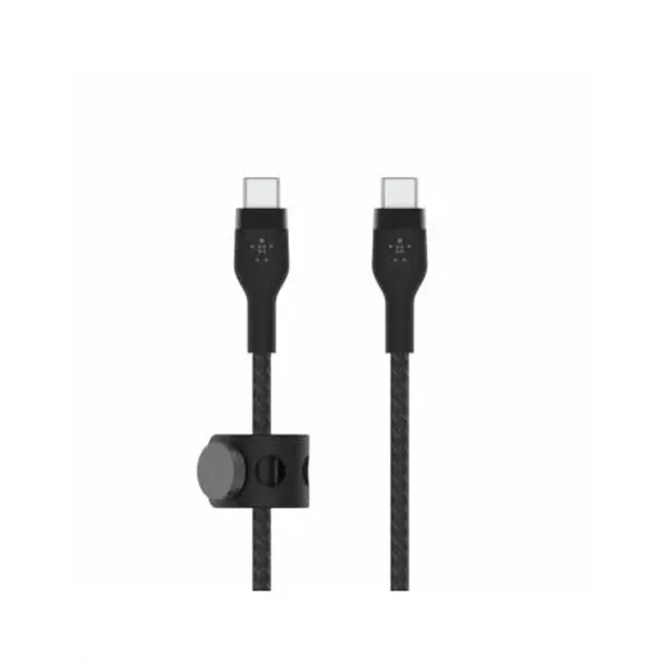 Cable Belkin Cab011bt1mbk Usb-c A Usb-c Boost Charge 1m Silicona Trenzado Negro Cierre Magnetico