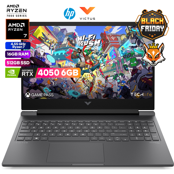 HP Victus Gaming 16-S0007NS AMD Ryzen 7-7840HS 16GB 512GB RTX 4050 6GB 16" 144Hz FreeDOS