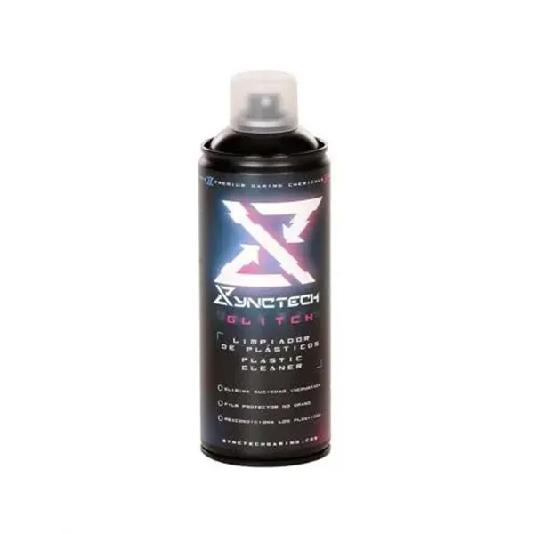 Synctech Aerosol Para Plasticos Glitch Spray 400ml Limpia Reacondiciona Y Protege Superficies Plasticas