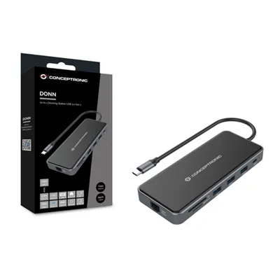 Docking Usb-c Conceptronic Donn15g 2xhdmi 1xvga 1xusb-c 2xusb-a