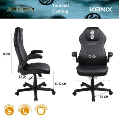 Silla Gamer Konix Jujutsu Kaisen Gran Comodidad Y Ergonomia