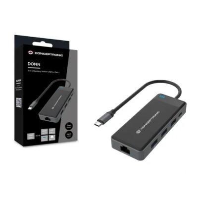 Docking Usb-c Conceptronic Donn14g A 2xhdmi 1xusb-c Pd 100w