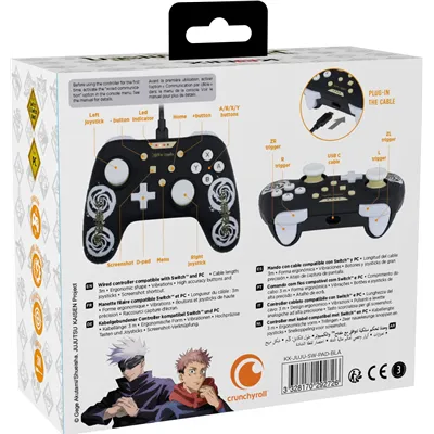 Gamepad Konix Switch Jujutsu Kaisen Cable 3m Compatible Con Pc