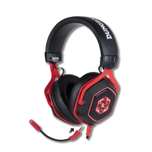 Headset Konix Dungeons And Dragons 7.1 D20 Micro Flexible Multiplataforma Kx-dnd-gh-r20-pc