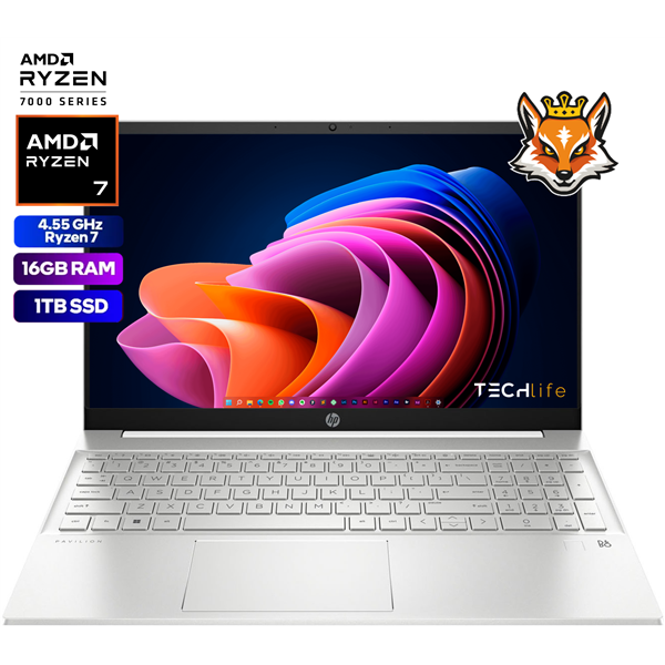 HP Pavilion 15-EH3011NS AMD Ryzen 7-7730u 16GB 1TB SSD 15.6" W11 Blanco ceramica