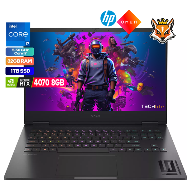 HP OMEN Gaming 16-U0001NS Intel Core i7-13700HX 32GB 1TB SSD RTX4070 8GB 16" 240Hz W11