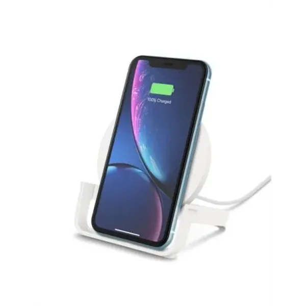 Cargador Inalambrico Belkin Wib001vfwh Charge 10w Blanco Con Soporte Para El Movil