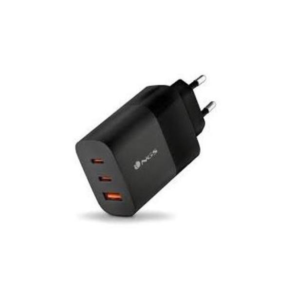 Cargador De Pared Ngs Ultrarrapido De 65w Con 3 Puertos: 2 Usb-c + 1 Usb-a