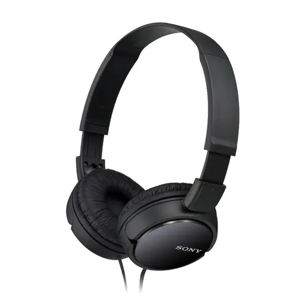 Headset Sony Mdr-zx110pk Compactos Cable 1.2m Conexion Jack 3.5 Con Control Remoto Color Negro