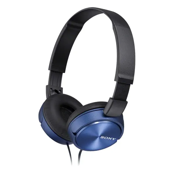 Headset Sony Mdr-zx310ap Compactos Microfono Integrado Cable 1.2m Conexion Jack 3.5 Con Control Remoto Color Azul